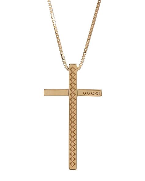 Gucci Diamantissima Cross Pendant Necklace .